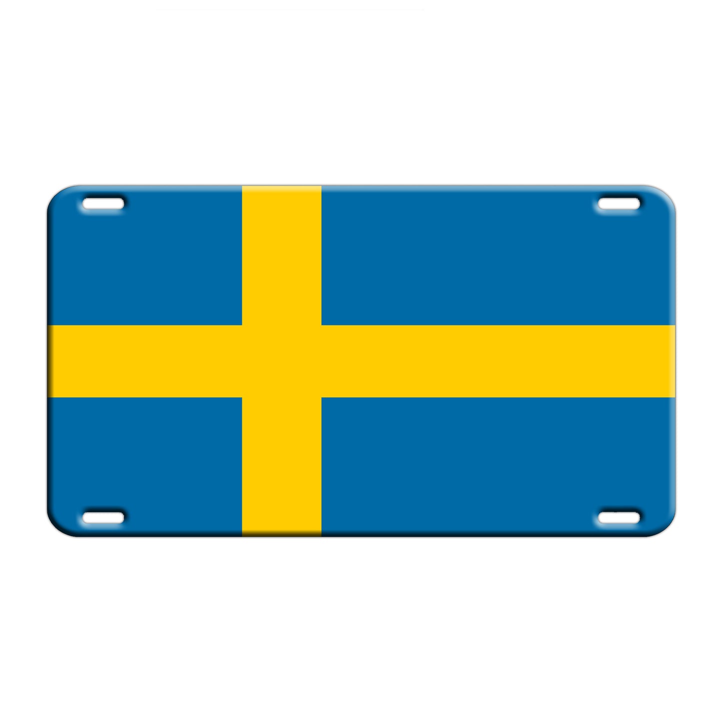 Sweden Country Flag License Novelty Plate Aluminum Metal Sign