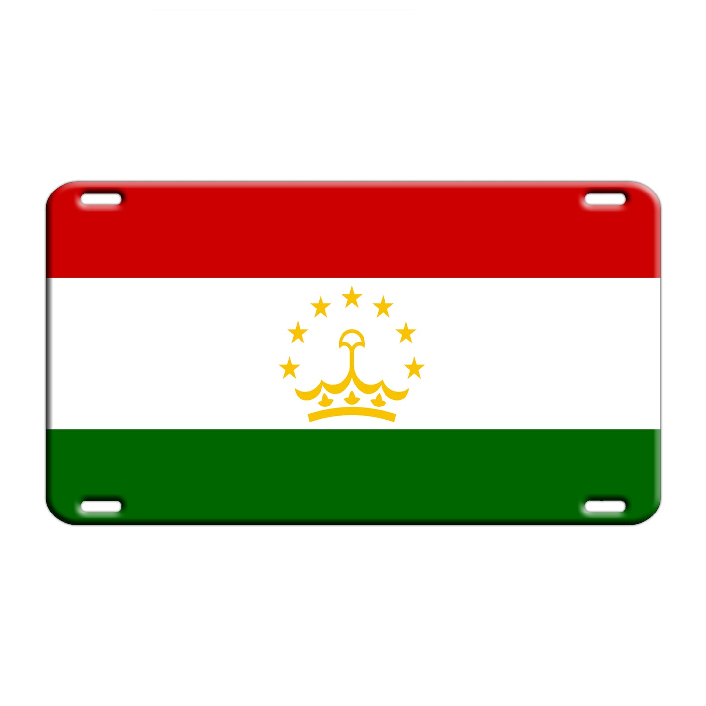 Tajikistan Country Flag License Novelty Plate Aluminum Metal Sign