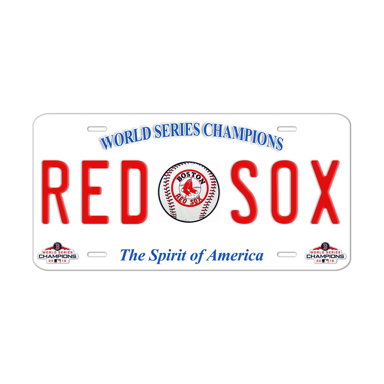World Series Champions Red Sox The Spirit Of America License Novelty Plate Aluminum Metal Sign
