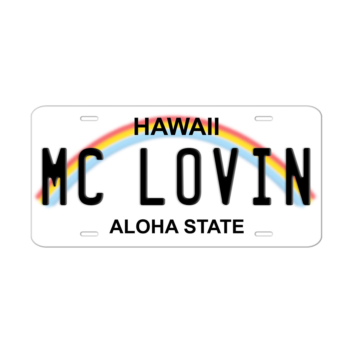 Hawaii Mc Lovin Aloha State License Novelty Plate Aluminum Metal Sign