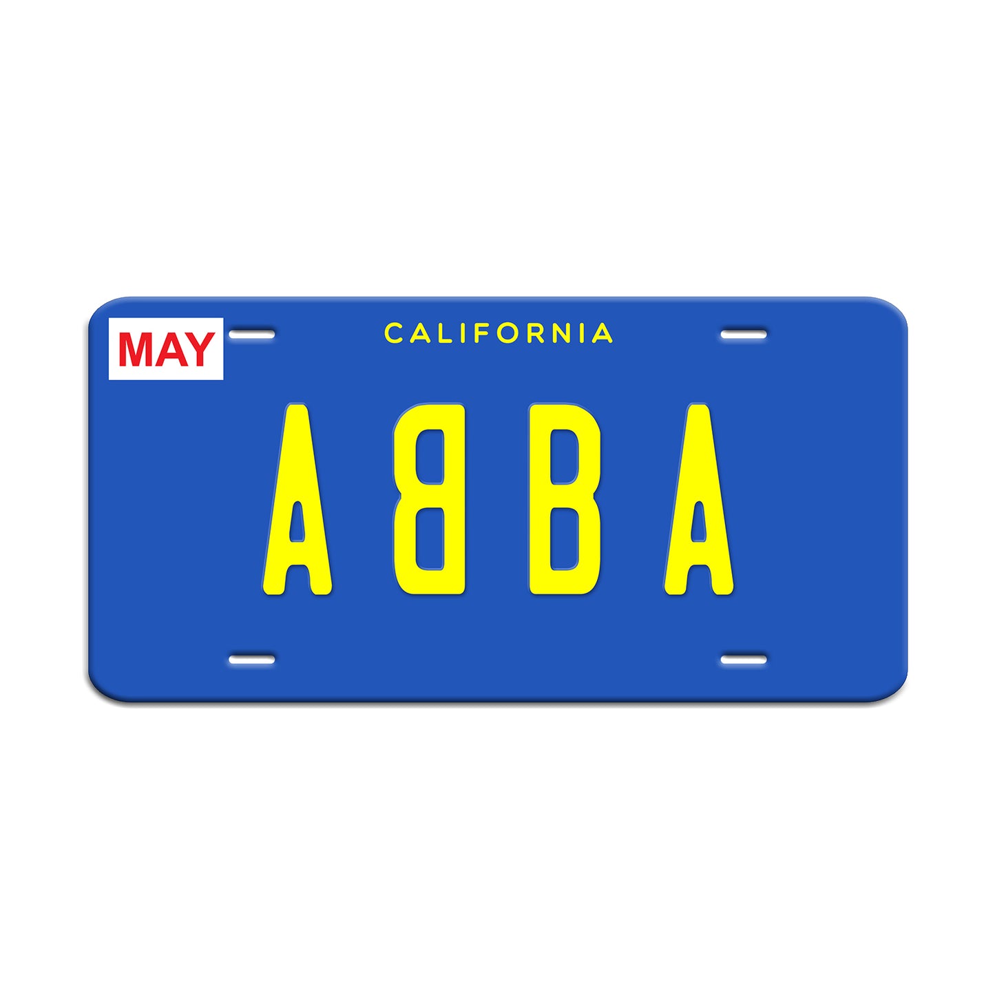 California Abba May License Novelty Plate Aluminum Metal Sign