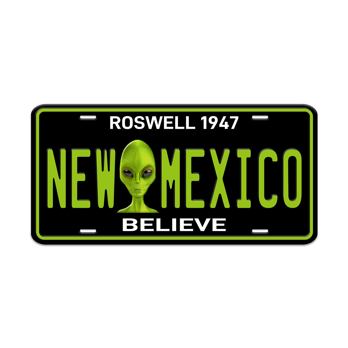 Roswell 1947 New Mexico Believe License Novelty Plate Aluminum Metal Sign