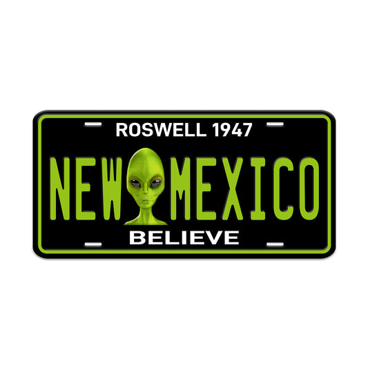 Roswell 1947 New Mexico Believe License Novelty Plate Aluminum Metal Sign