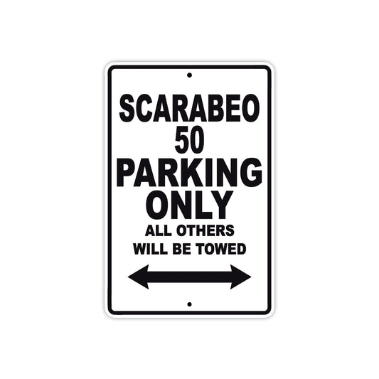Scarabeo 50 Parking Only All Others Will Be Towed Aluminum Decor Garage Sign