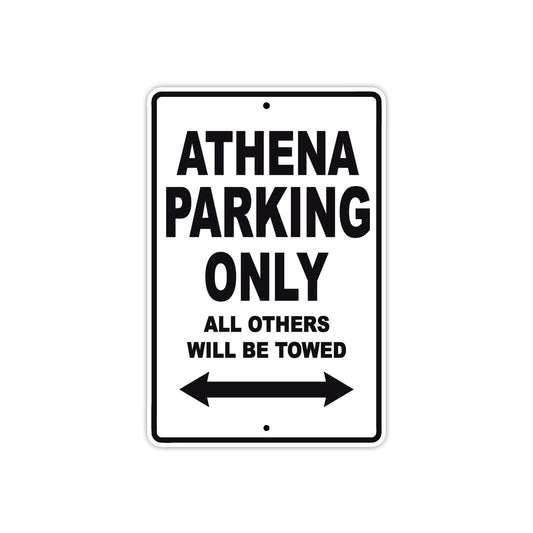 Athena Parking Only All Others Will Be Towed Aluminum Decor Garage Sign