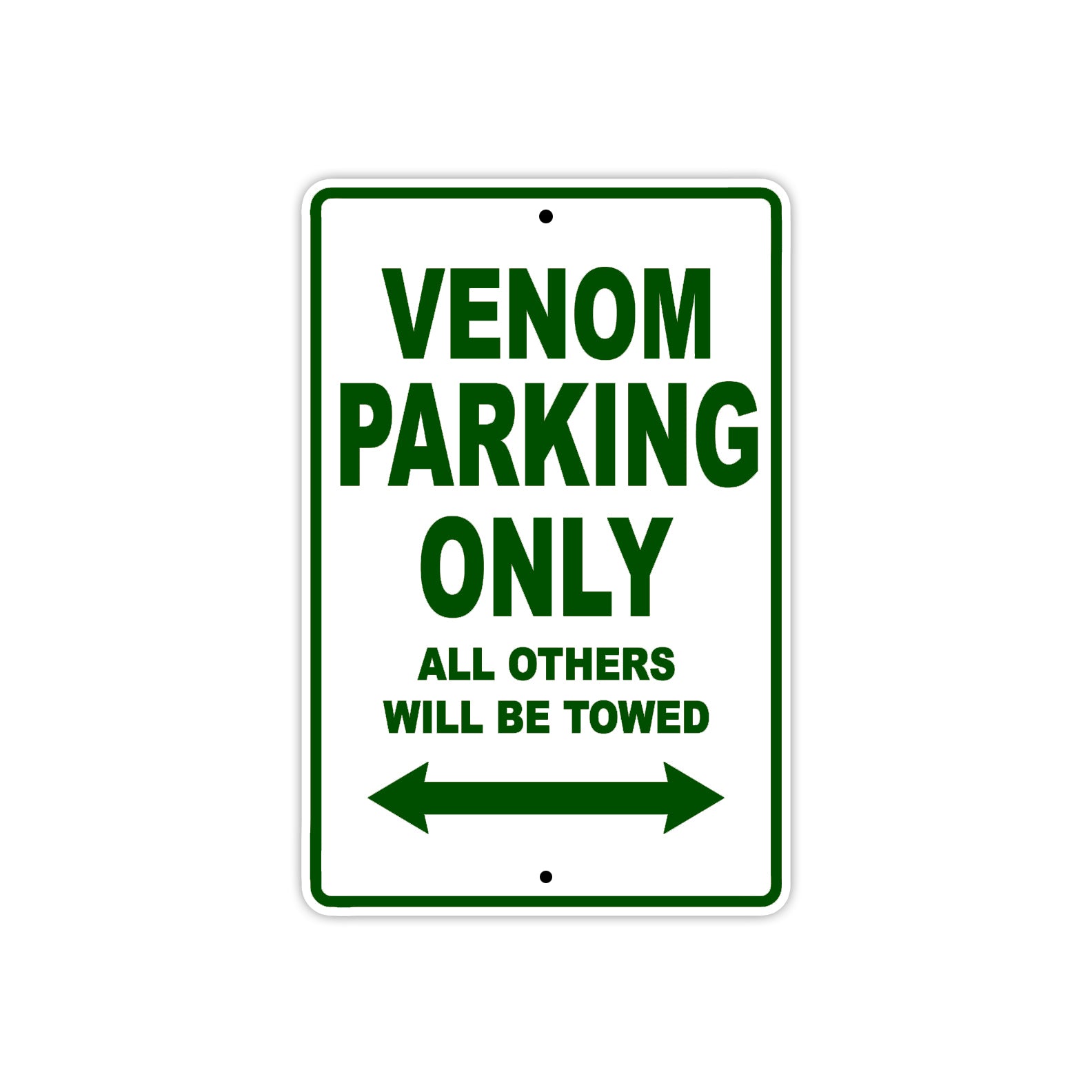 Venom Parking Only All Others Will Be Towed Aluminum Decor Garage Sign
