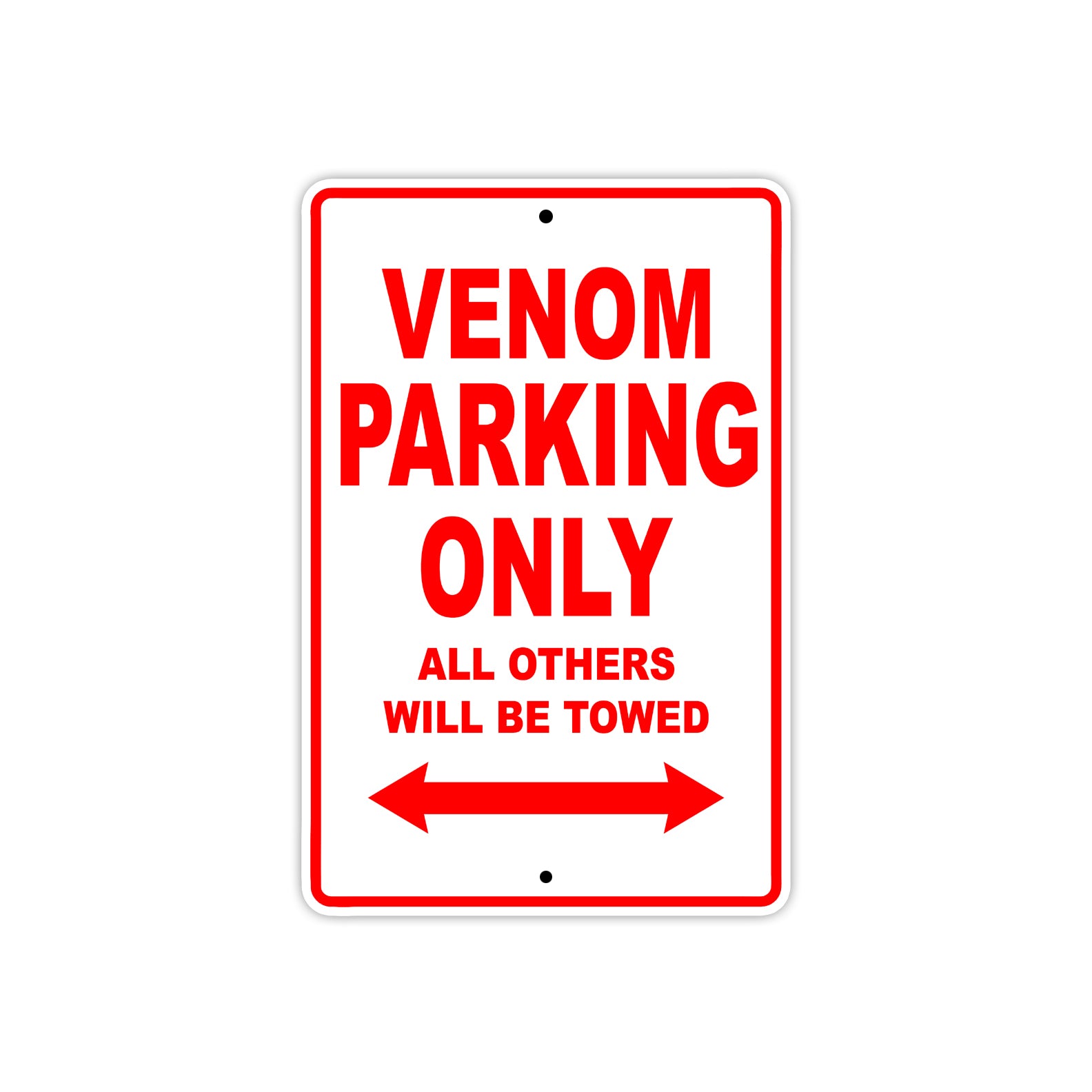Venom Parking Only All Others Will Be Towed Aluminum Decor Garage Sign