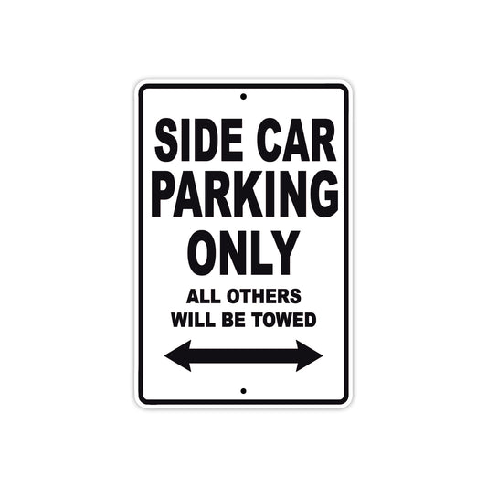BMW Side Car Parking Only All Others Will Be Towed Aluminum Decor Garage Sign