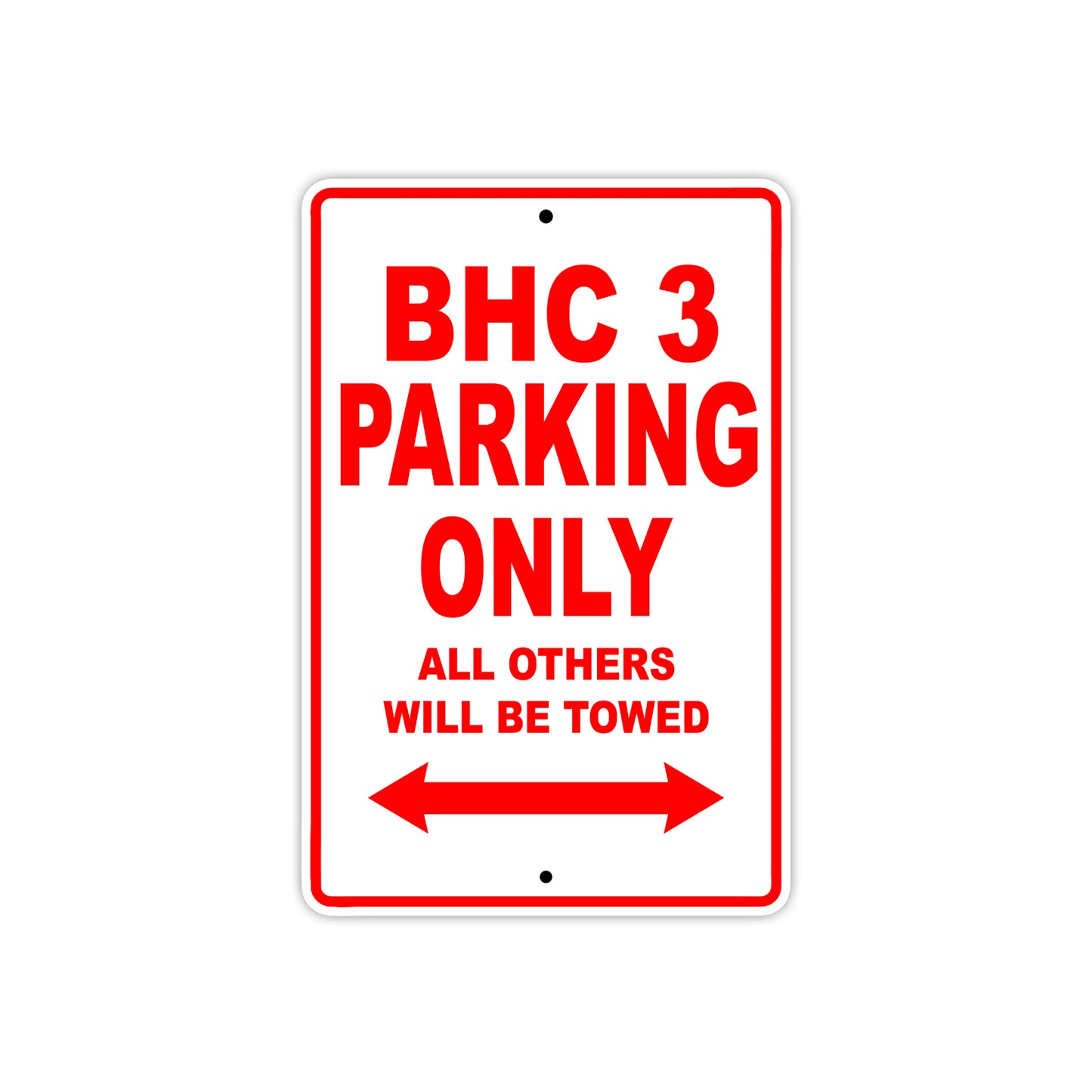 Boss Hoss BHC 3 Parking Only All Others Will Be Towed Aluminum Decor Garage Sign