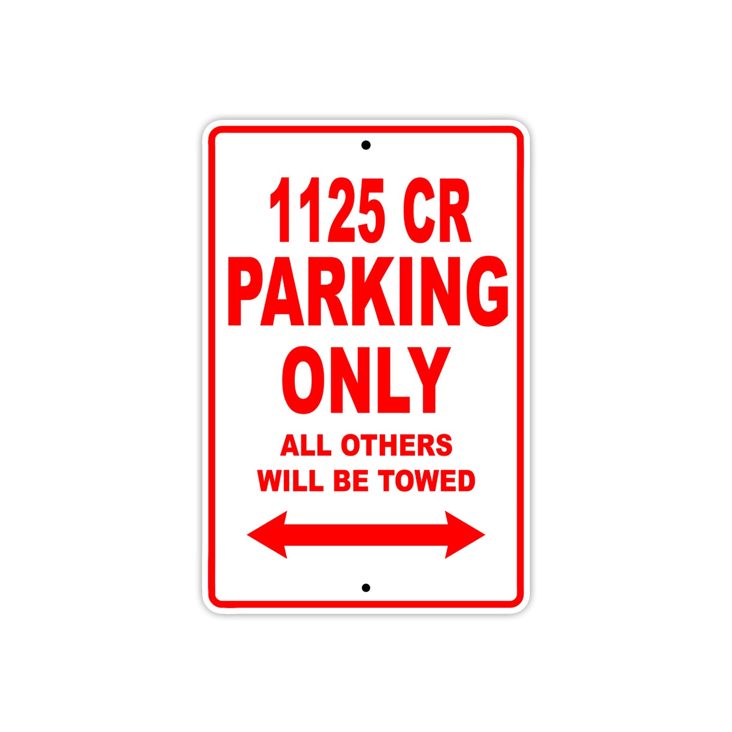 Buell 1125 CR Parking Only All Others Will Be Towed Aluminum Decor Garage Sign