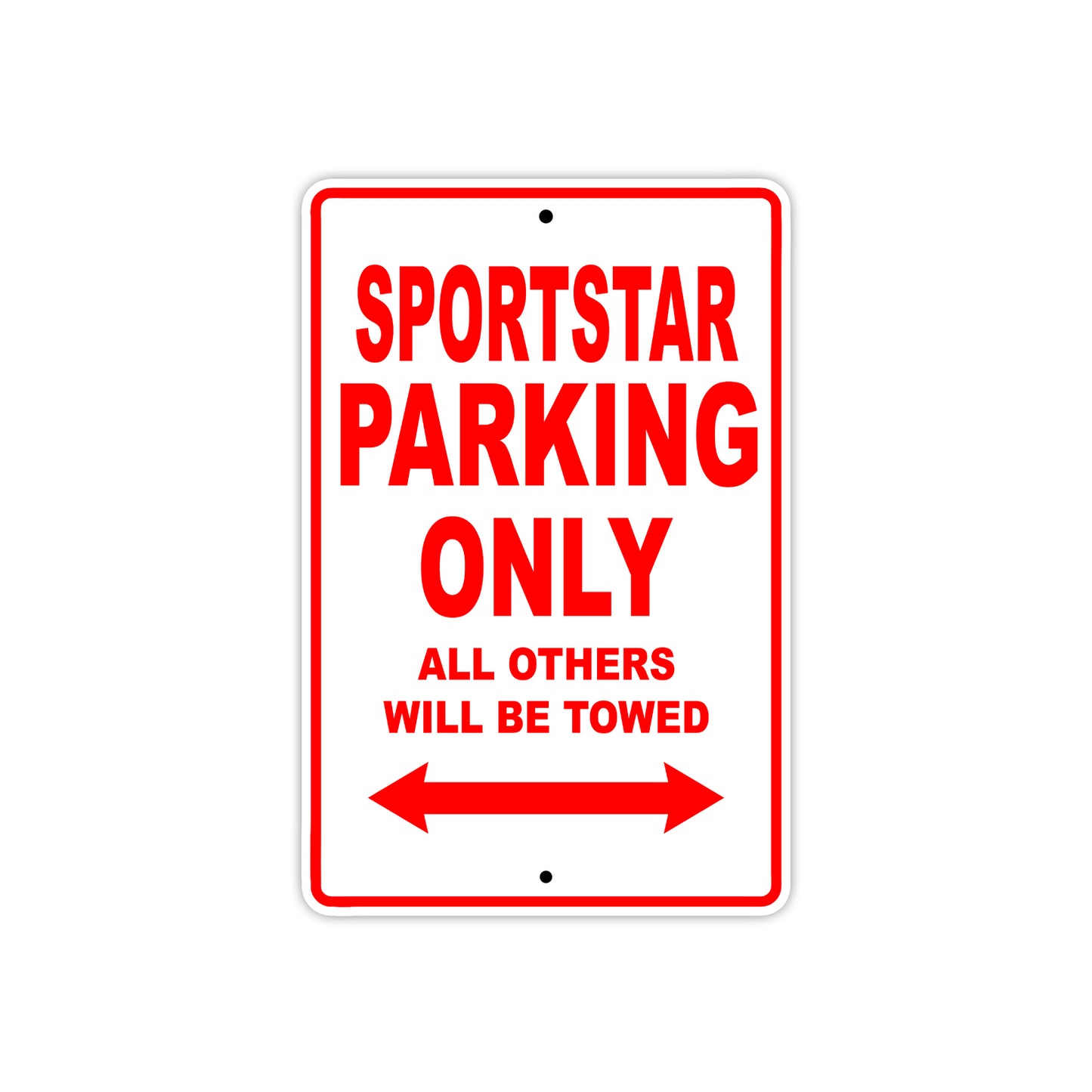 Bushtec Sportstar Parking Only All Others Will Be Towed Aluminum Decor Garage Sign
