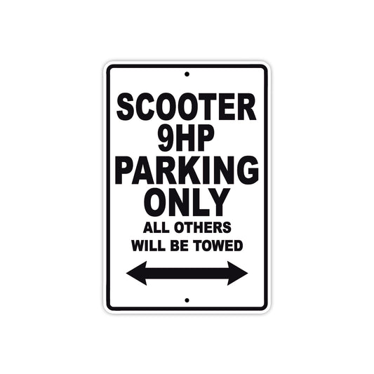 Cushman Scooter 9HP Parking Only All Others Will Be Towed Aluminum Decor Garage Sign