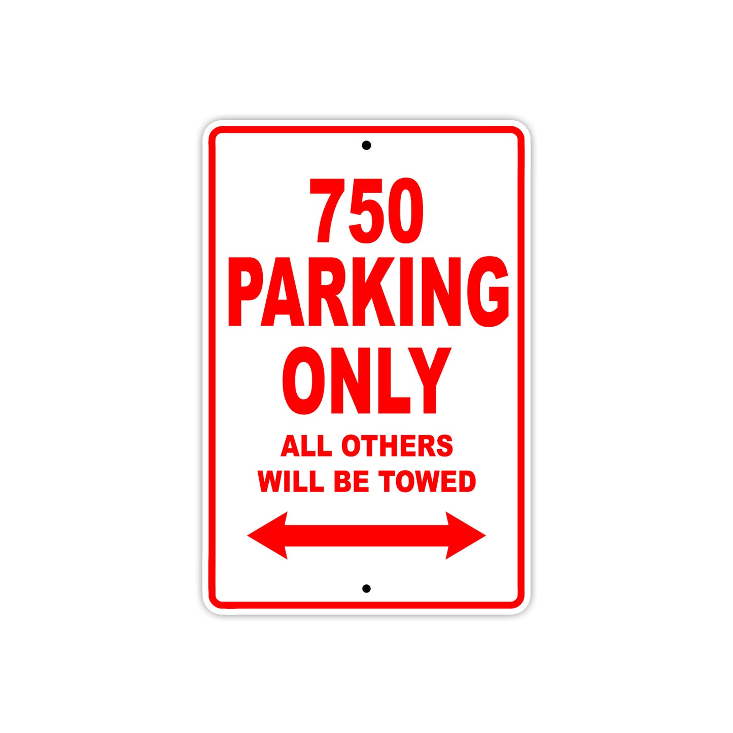 Ducati 750 Parking Only All Others Will Be Towed Aluminum Decor Garage Sign