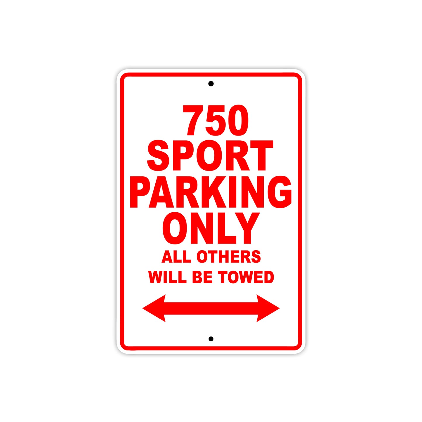 Ducati 750 Sport Parking Only All Others Will Be Towed Aluminum Decor Garage Sign