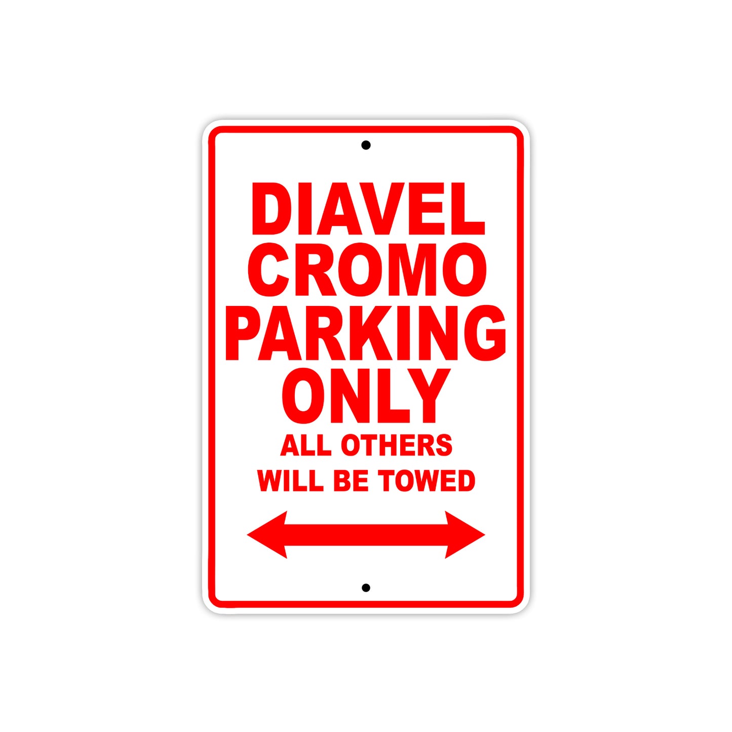 Ducati Diavel Cromo Parking Only All Others Will Be Towed Aluminum Decor Garage Sign