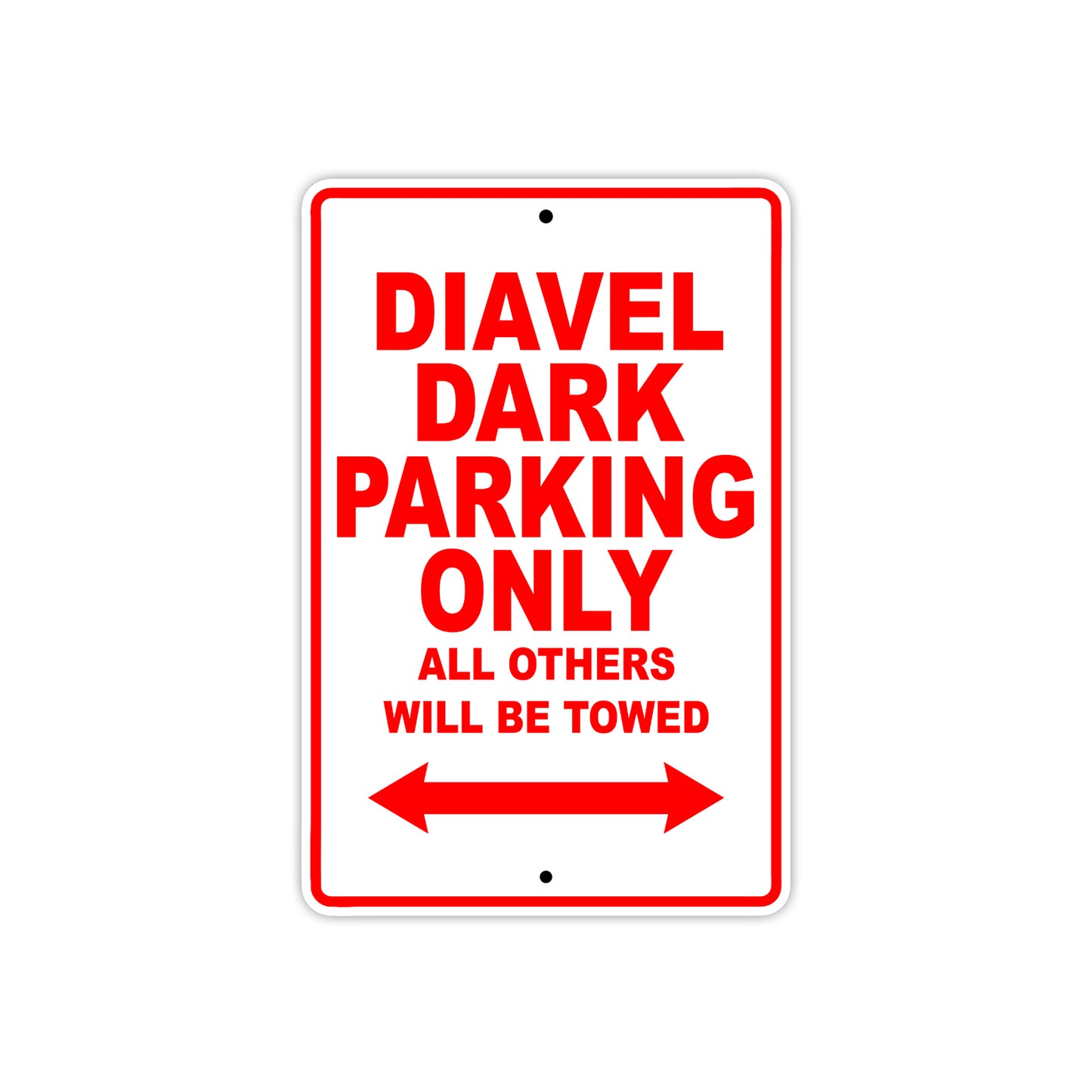 Ducati Diavel Dark Parking Only All Others Will Be Towed Aluminum Decor Garage Sign