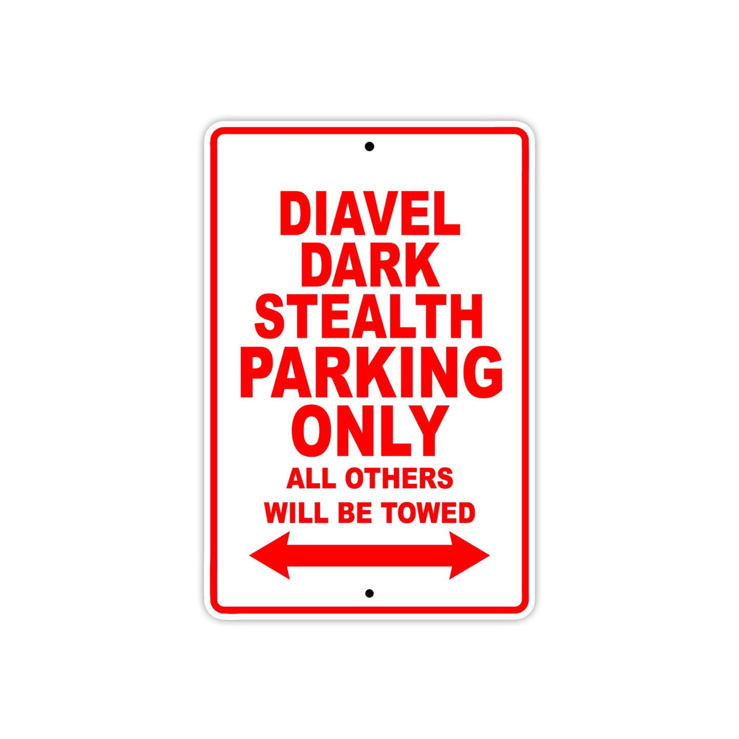 Ducati Diavel Dark Stealth Parking Only All Others Will Be Towed Aluminum Decor Garage Sign