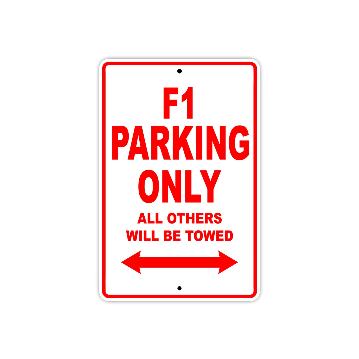 Ducati F1 Parking Only All Others Will Be Towed Aluminum Decor Garage Sign