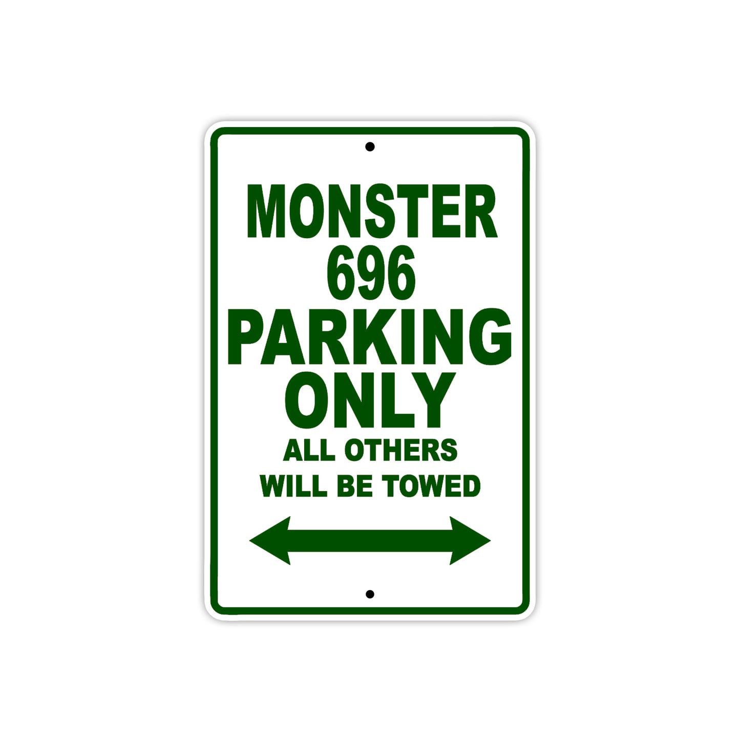 Ducati Monster 696 Parking Only All Others Will Be Towed Aluminum Decor Garage Sign