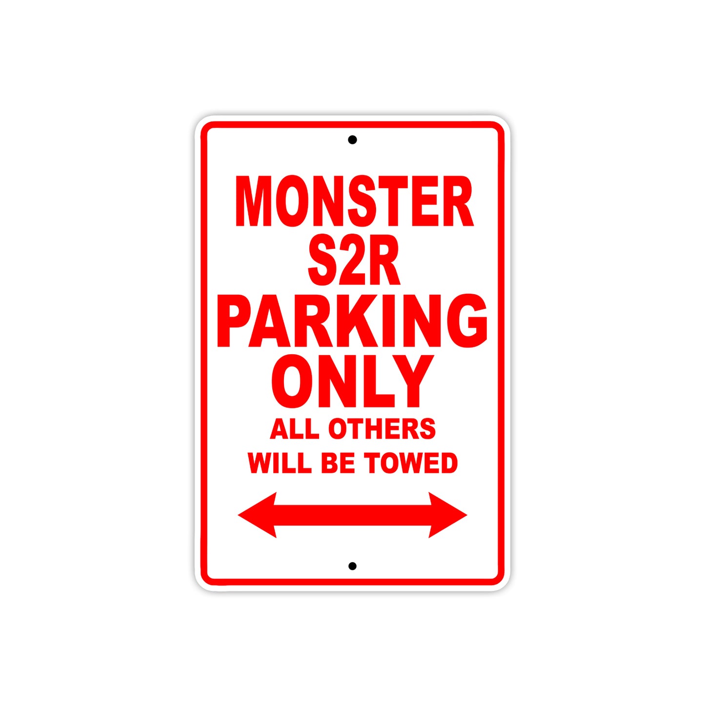 Ducati Monster S2R Parking Only All Others Will Be Towed Aluminum Decor Garage Sign