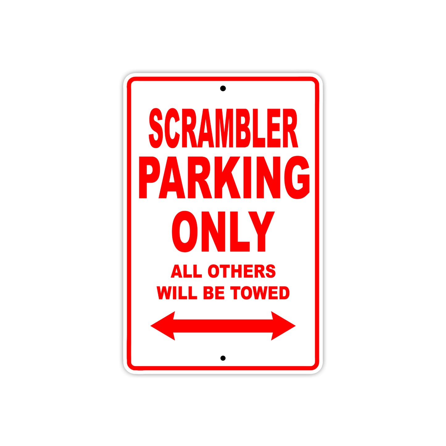 Ducati Scrambler Parking Only All Others Will Be Towed Aluminum Decor Garage Sign