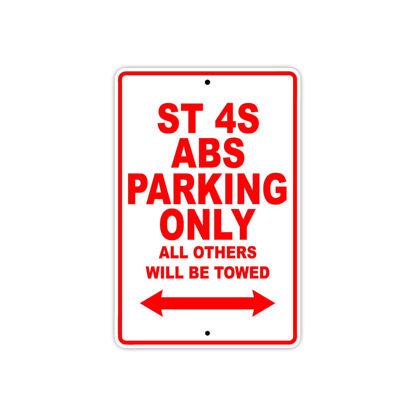 Ducati ST 4S ABS Parking Only All Others Will Be Towed Aluminum Decor Garage Sign