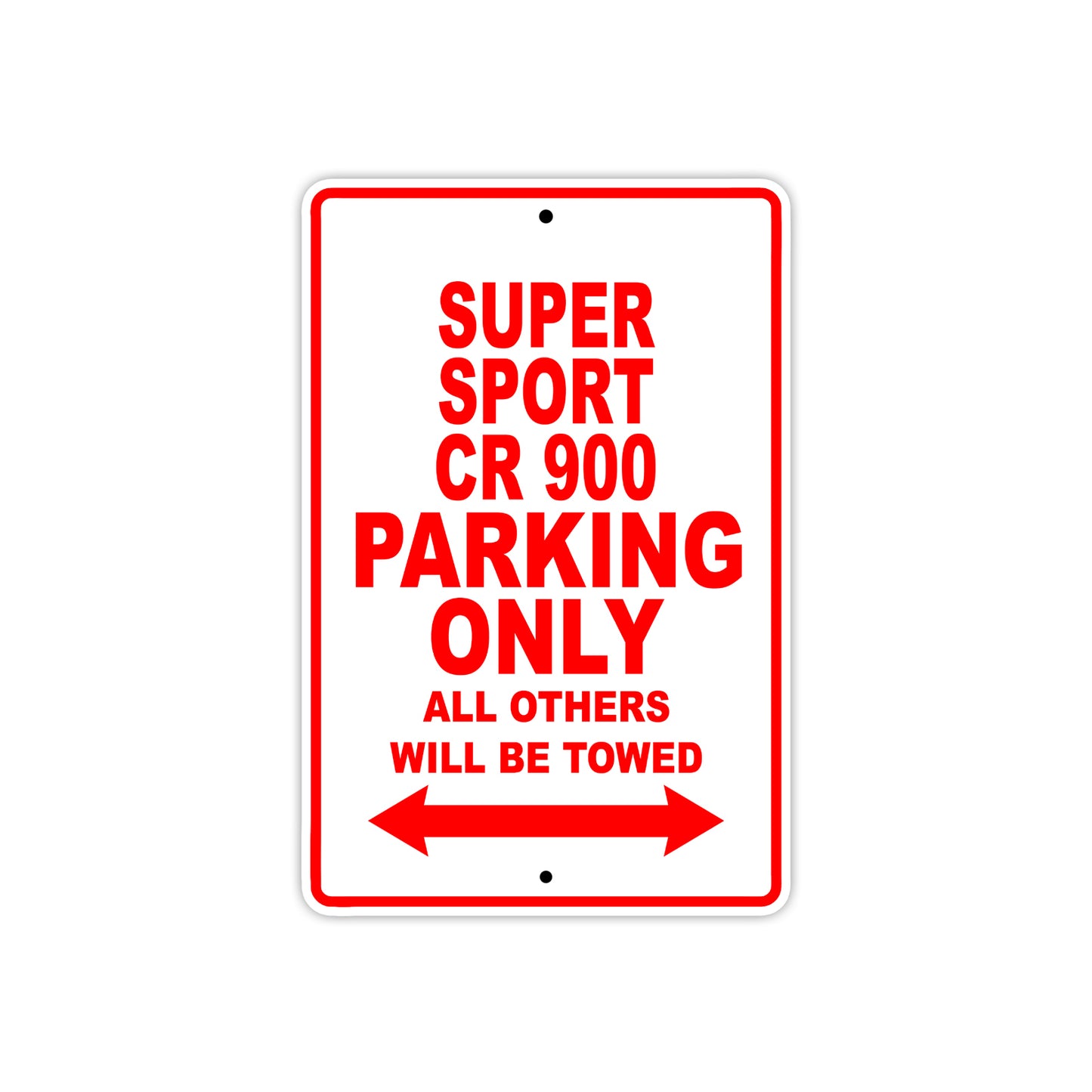 Ducati Super Sport CR 900 Parking Only All Others Will Be Towed Aluminum Decor Garage Sign