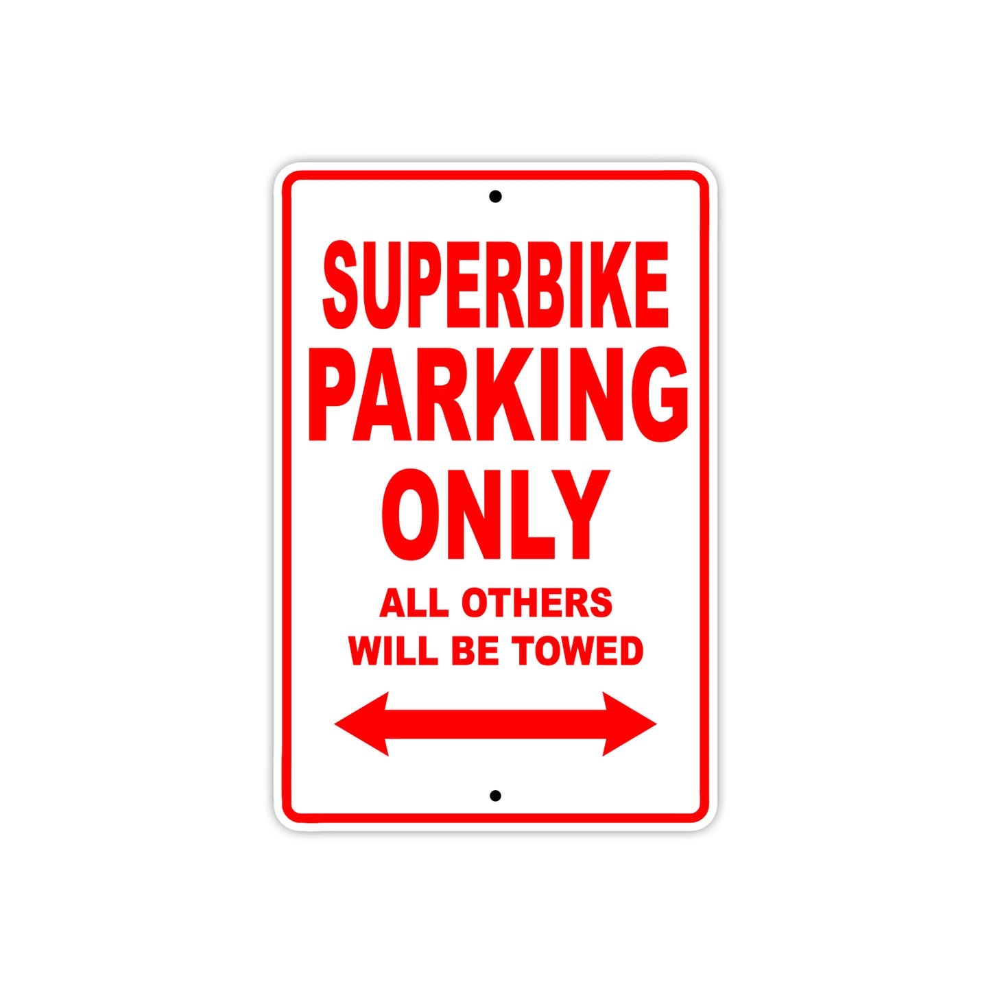 Ducati Superbike Parking Only All Others Will Be Towed Aluminum Decor Garage Sign