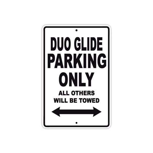 Harley Davidson Duo Glide Parking Only All Others Will Be Towed Aluminum Decor Garage Sign