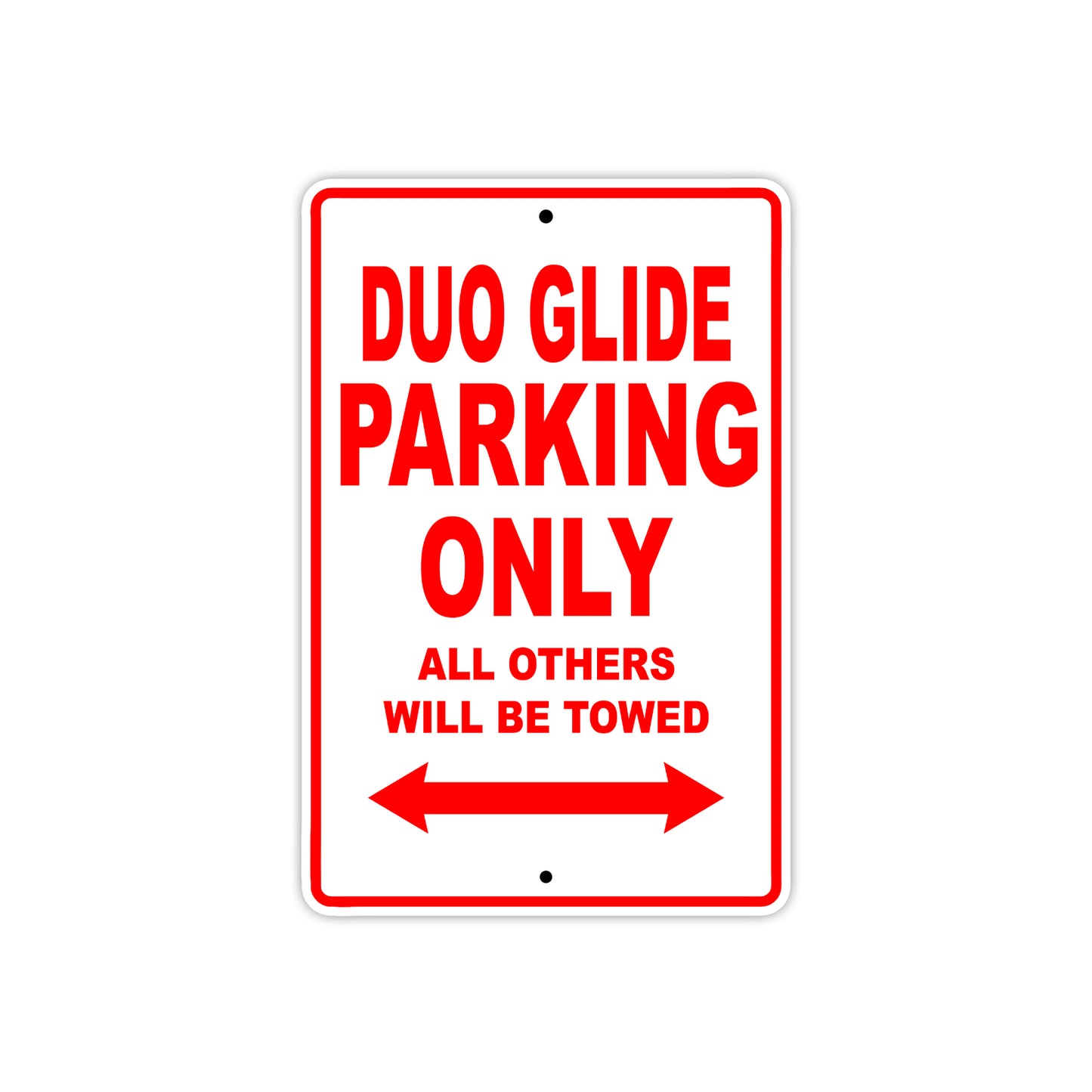 Harley Davidson Duo Glide Parking Only All Others Will Be Towed Aluminum Decor Garage Sign