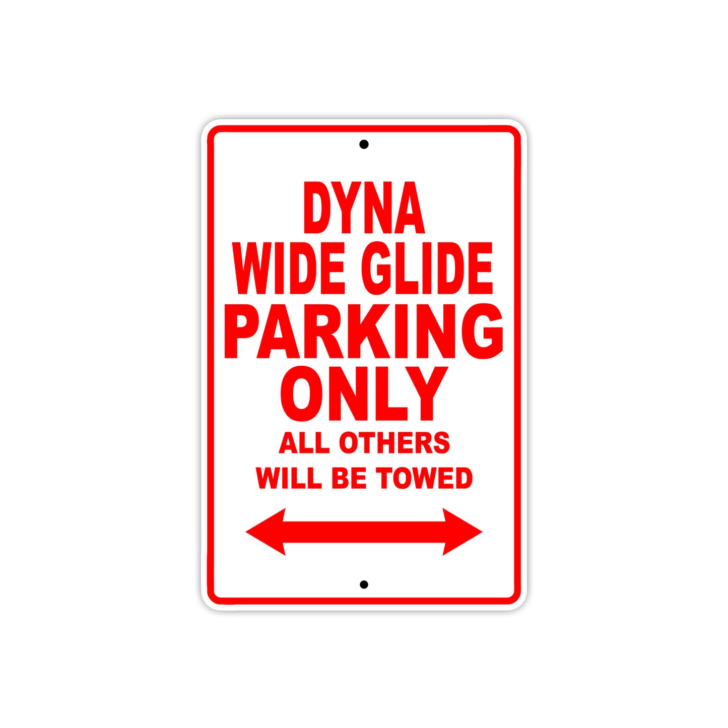 Harley Davidson Dyna Wide Glide Parking Only All Others Will Be Towed Aluminum Decor Garage Sign
