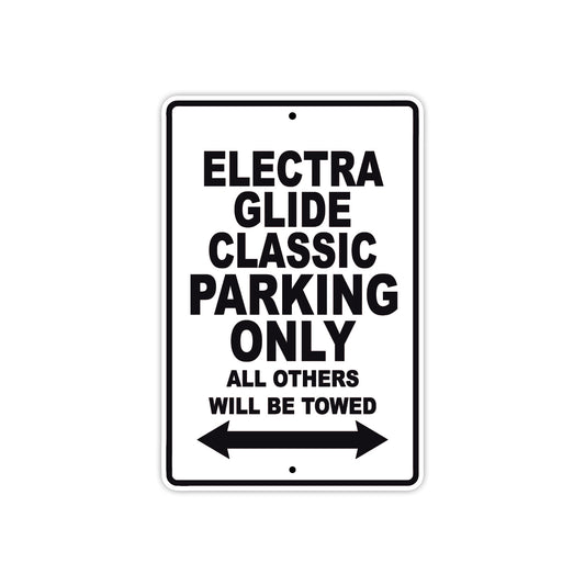Harley Davidson Electra Glide Classic Parking Only All Others Will Be Towed Aluminum Decor Garage Sign