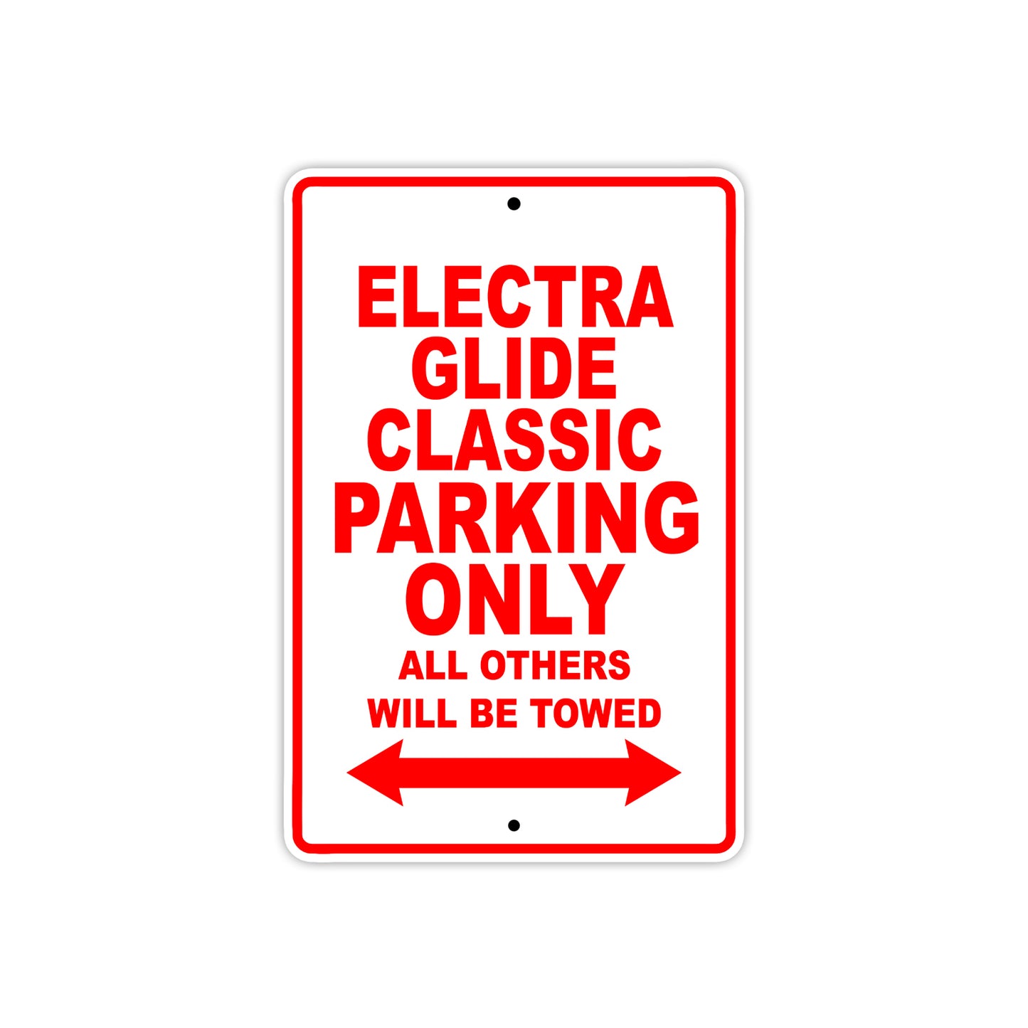 Harley Davidson Electra Glide Classic Parking Only All Others Will Be Towed Aluminum Decor Garage Sign