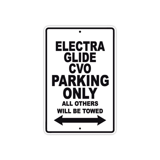 Harley Davidson Electra Glide CVO Parking Only All Others Will Be Towed Aluminum Decor Garage Sign