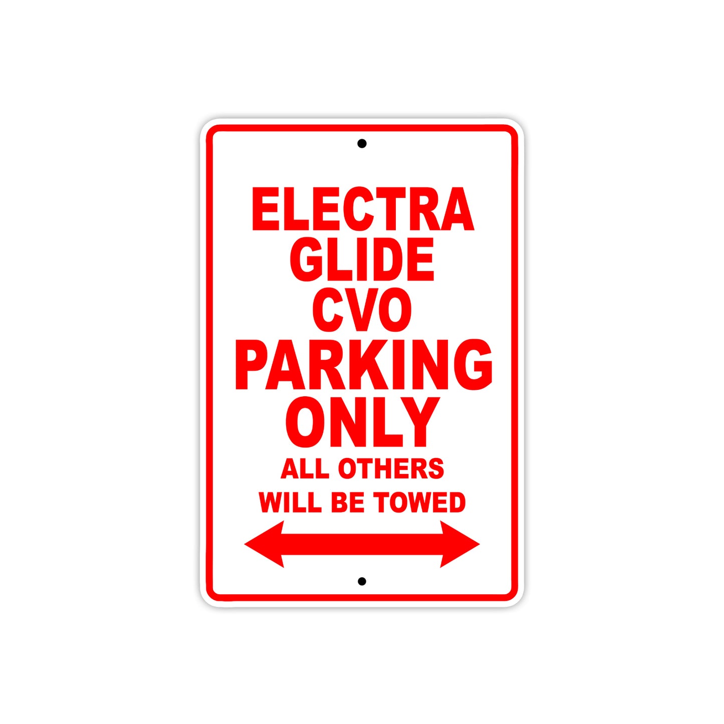 Harley Davidson Electra Glide CVO Parking Only All Others Will Be Towed Aluminum Decor Garage Sign
