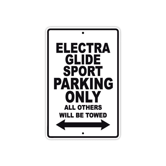 Harley Davidson Electra Glide Sport Parking Only All Others Will Be Towed Aluminum Decor Garage Sign