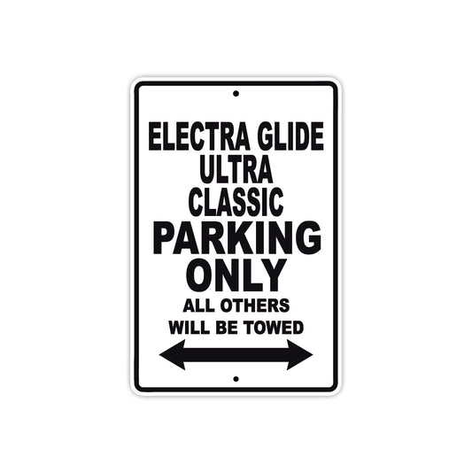 Harley Davidson Electra Glide Ultra Classic Parking Only All Others Will Be Towed Aluminum Decor Garage Sign