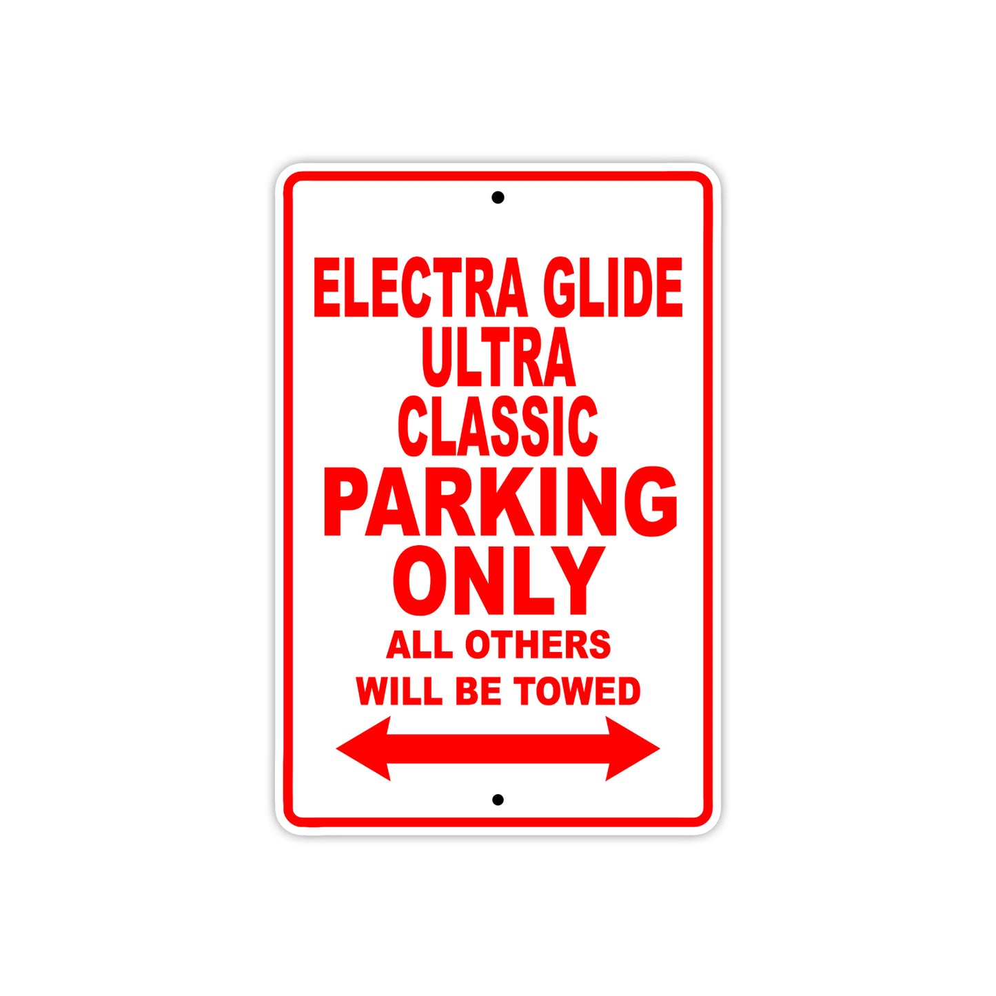 Harley Davidson Electra Glide Ultra Classic Parking Only All Others Will Be Towed Aluminum Decor Garage Sign