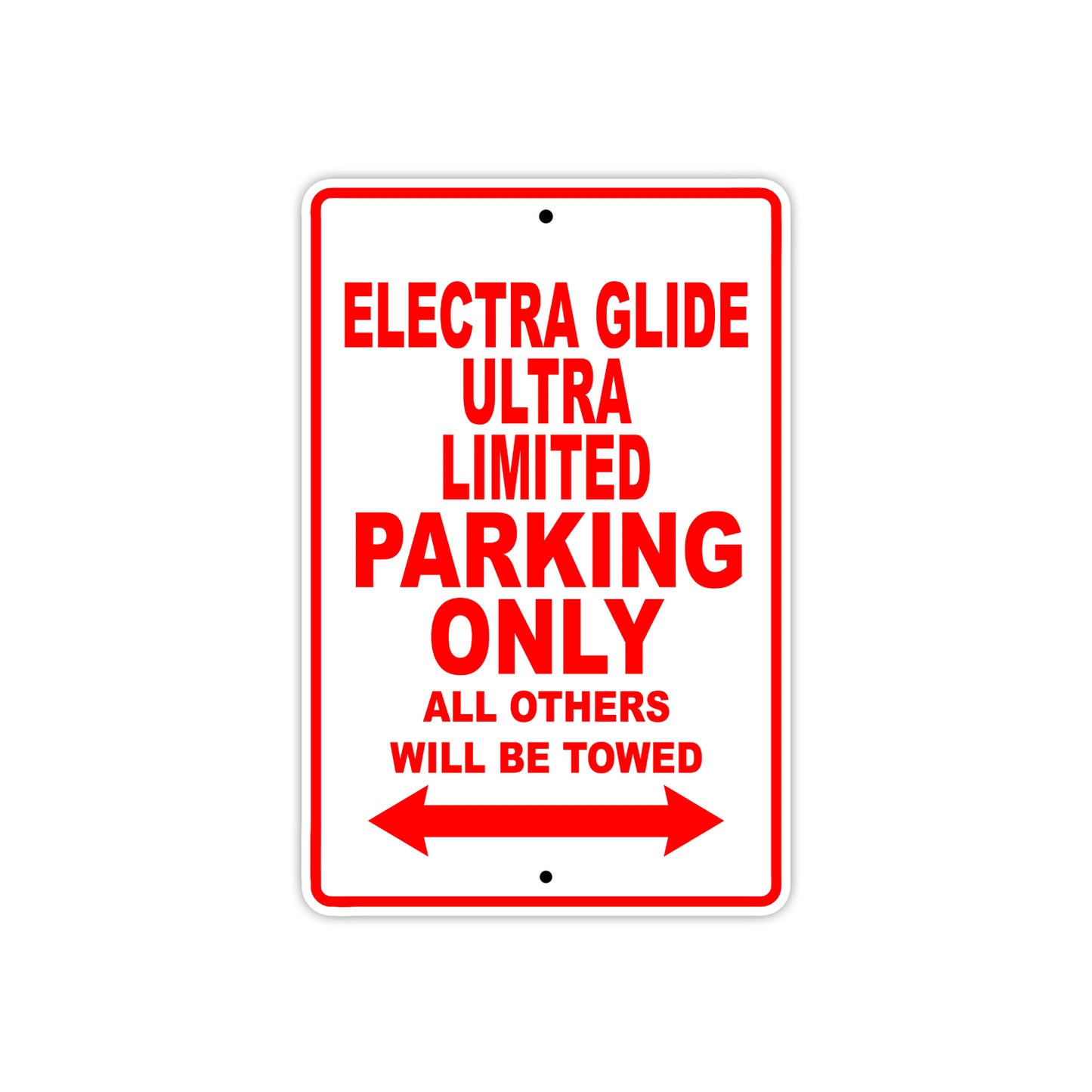 Harley Davidson Electra Glide Ultra Limited Parking Only All Others Will Be Towed Aluminum Decor Garage Sign