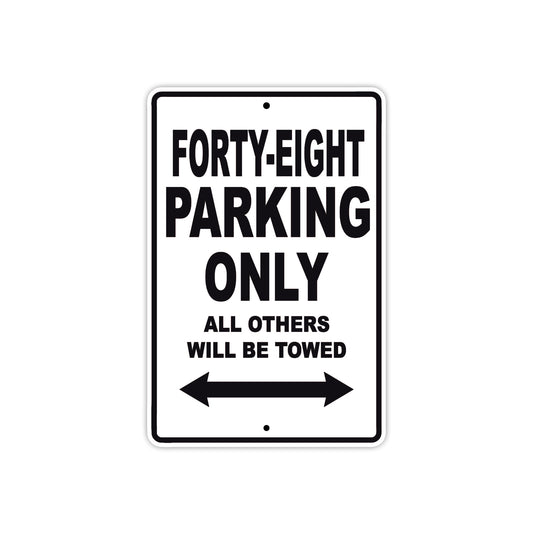 Harley Davidson Forty Eight Parking Only All Others Will Be Towed Aluminum Decor Garage Sign