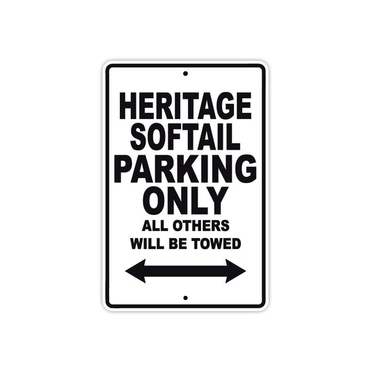 Harley Davidson Heritage Softail Parking Only All Others Will Be Towed Aluminum Decor Garage Sign