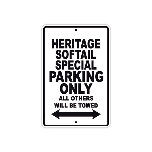 Harley Davidson Heritage Softail Special Parking Only All Others Will Be Towed Aluminum Decor Garage Sign