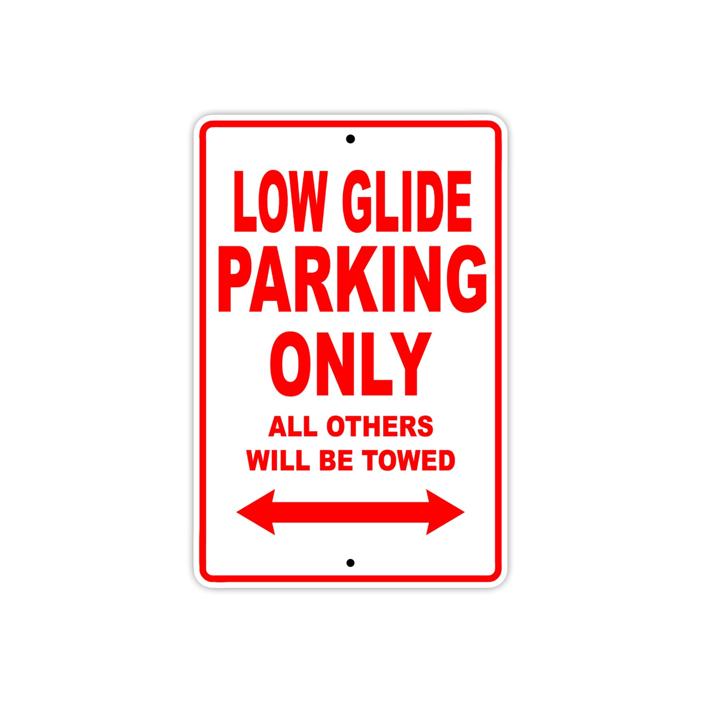 Harley Davidson Low Glide Parking Only All Others Will Be Towed Aluminum Decor Garage Sign