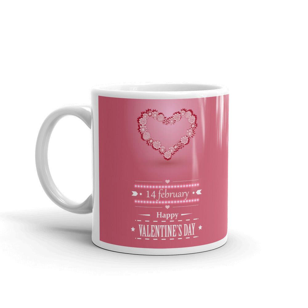 14 February Happy Valentine Day Coffee Tea Cup Ceramic Mug Best Gift For Lovers