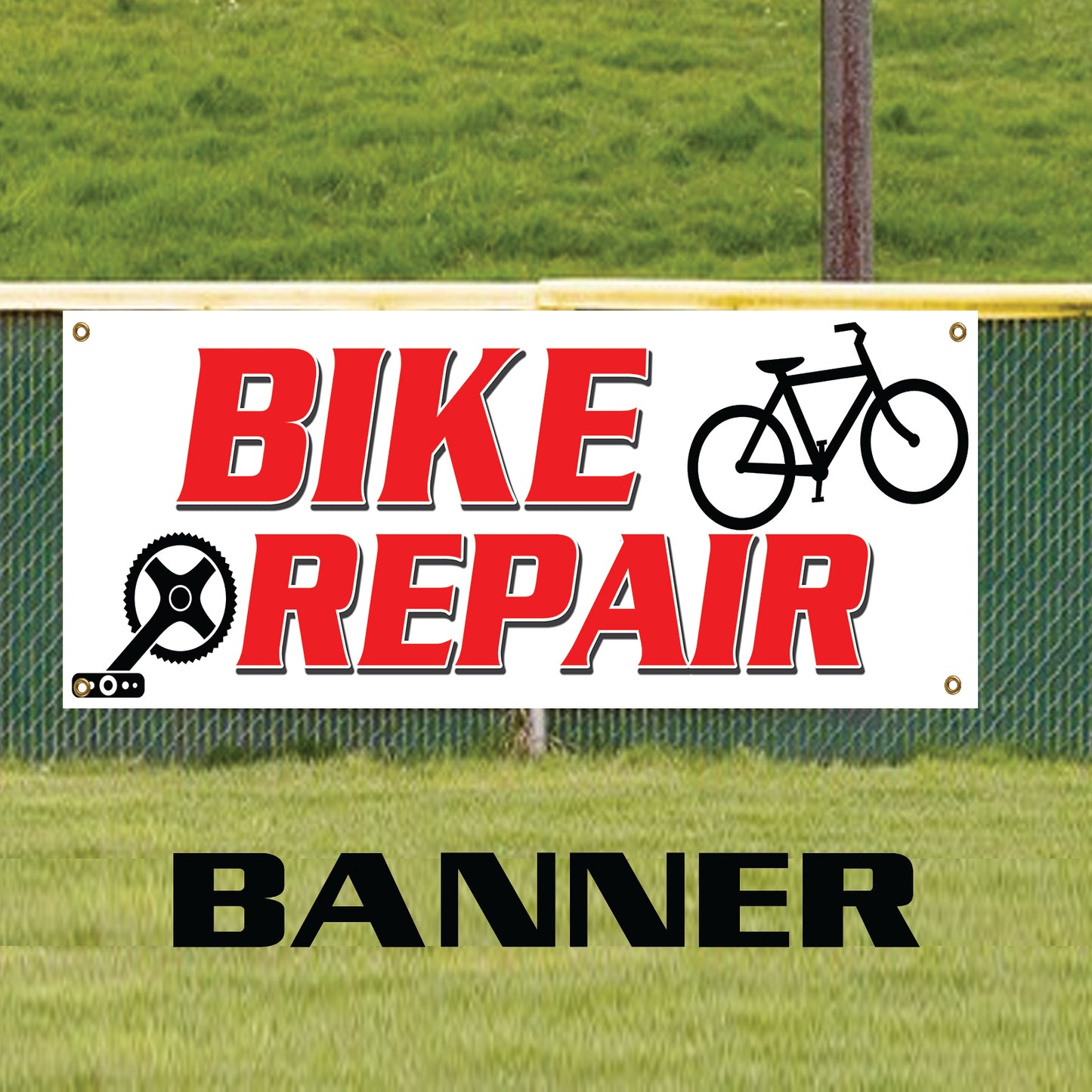 Bike Engine Repair Oil Change Garage Mechanic Marketing Vinyl Banner Sign