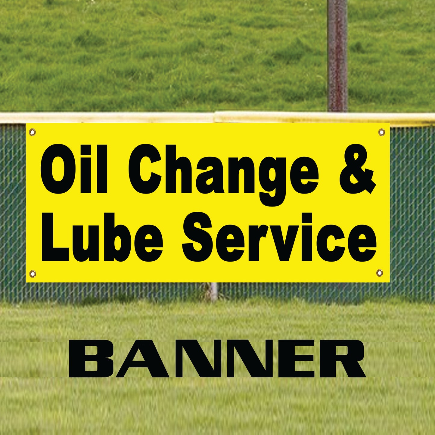 Oil Change & Lube Service Garage Mechanic Vinyl Banner Sign