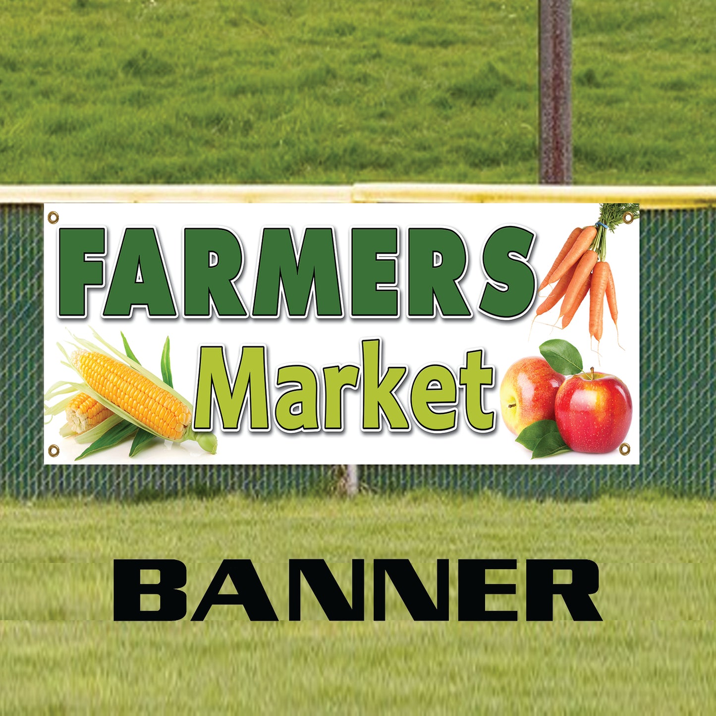 Farmers Market Fruits & Vegetables Advertising Marketing Vinyl Banner Sign