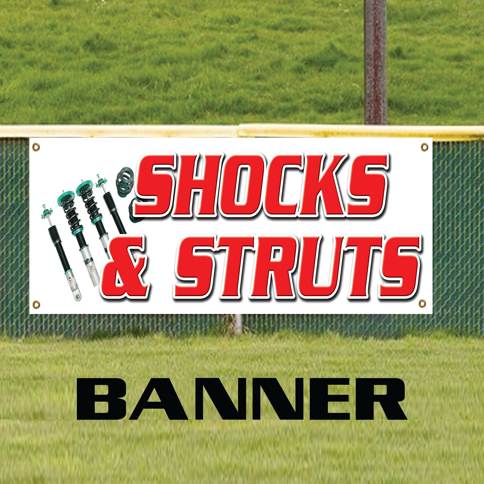 Shocks & Struts Repair & Service Here Marketing Vinyl Banner Sign