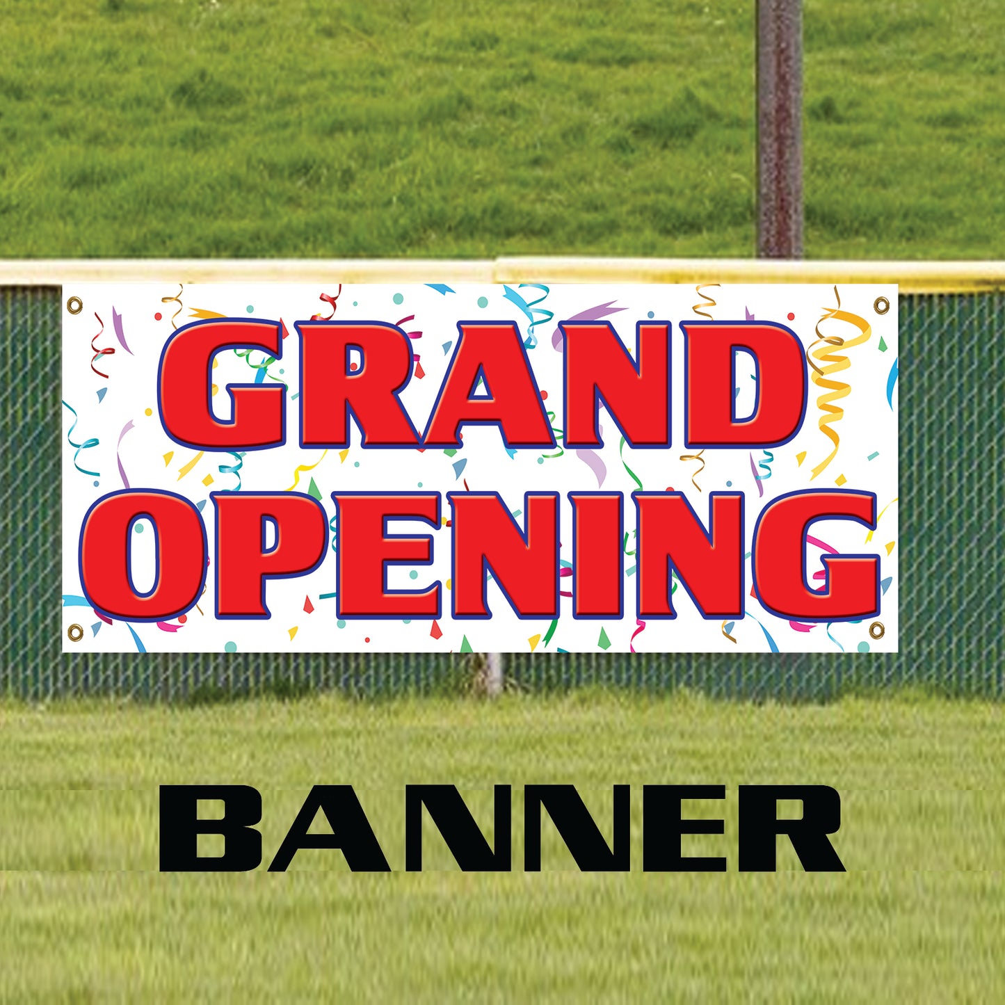 Grand Opening Celebration Here Advertising Marketing Vinyl Banner Sign