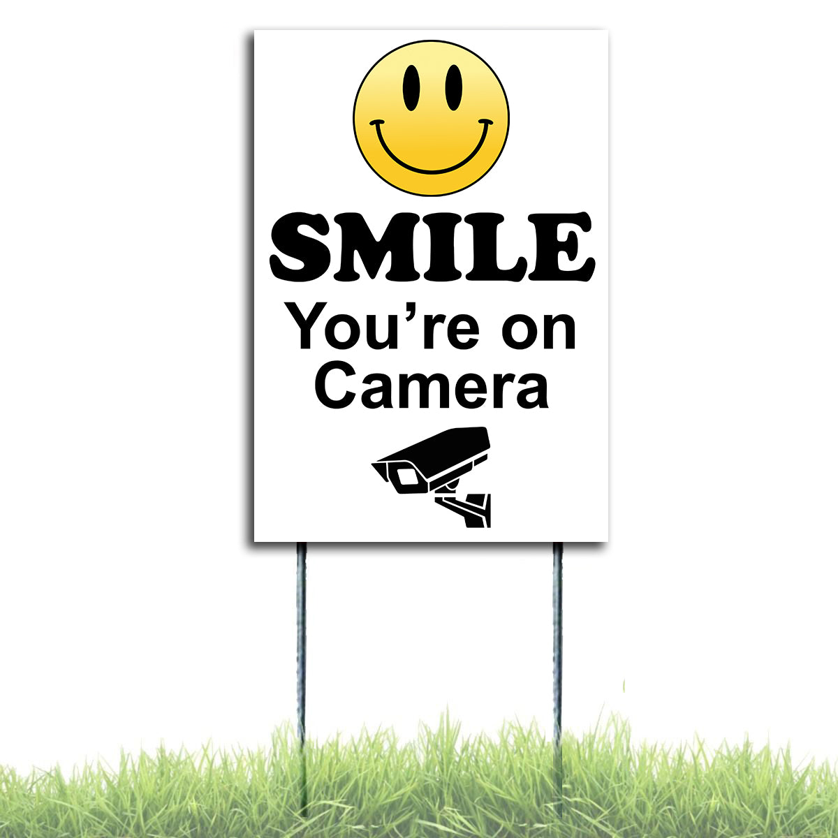Smile You're On Camera Yard Sign